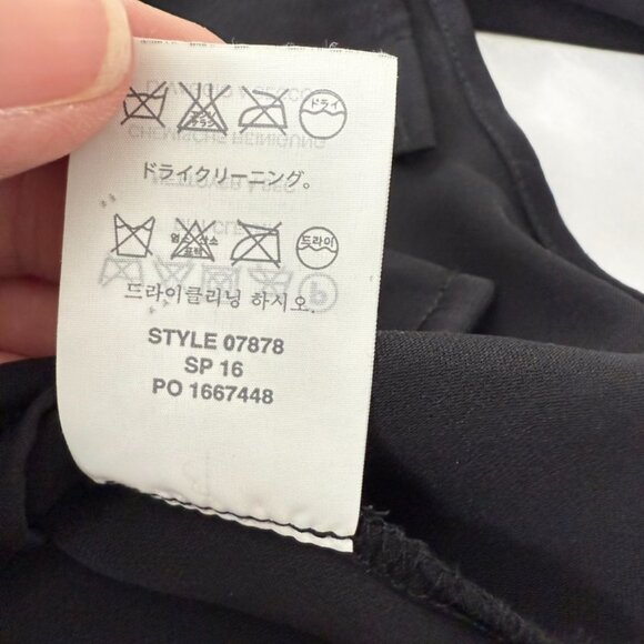 J.Crew Women’s Black Silk Long Sleeve Button Front Blouse Size 2 Minimalist - Picture 10 of 13